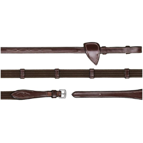 Dyon 16mm Web Reins With 9 Leather Loops US Collection