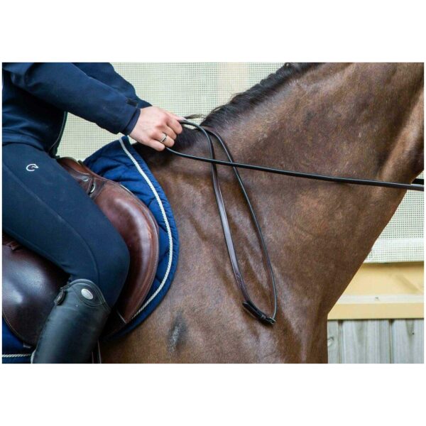 Dyon 13mm Full Leather Double Bridle Reins New English Collection - Bilde 3