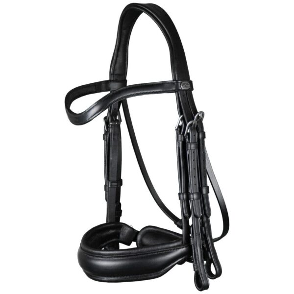 Dyon Matte Large Crank Noseband Double Bridle Working By Dyon