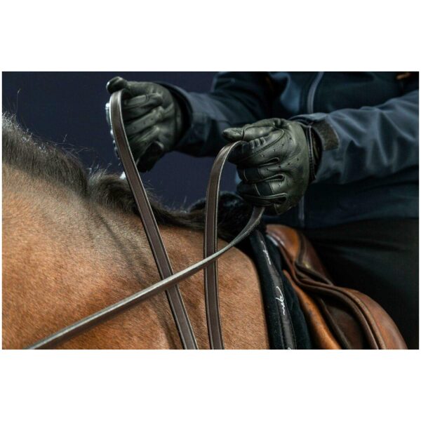 Dyon 13mm Full Leather Double Bridle Reins New English Collection - Bilde 2