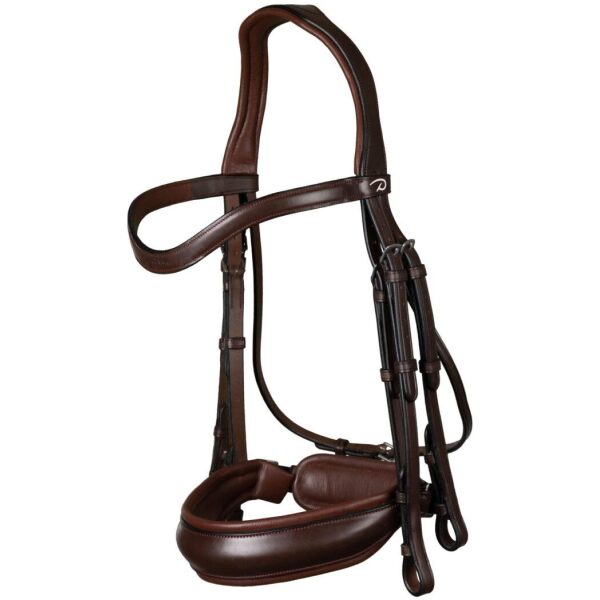 Dyon Matte Large Crank Noseband Double Bridle New English Collection - Bilde 3