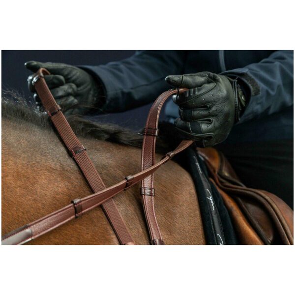 Dyon 16mm Hunter Reins With 7 Leather Loops New English Collection - Bilde 2