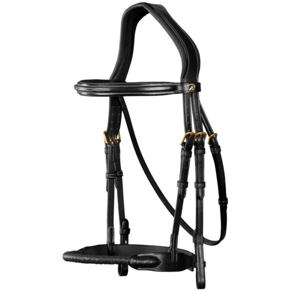 Dyon Leather Covered Rope Noseband Bridle D Collection