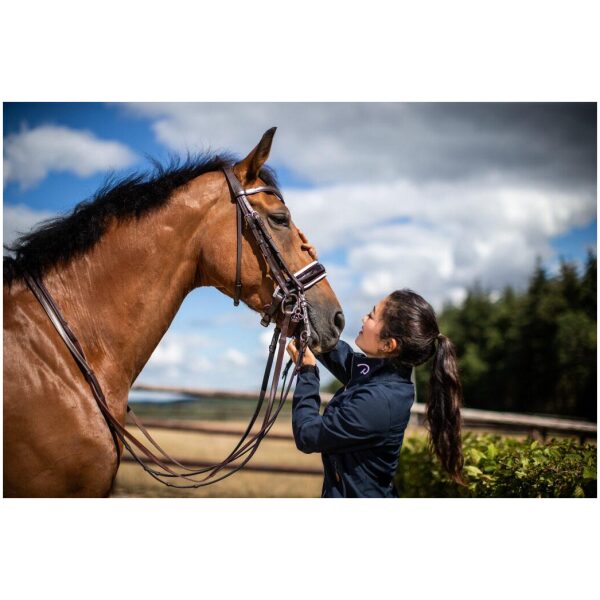 Dyon Patent Large Crank Noseband With White Padding Double Bridle Working By Dyon - Bilde 5