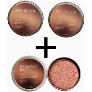 2 PACK SUN BLOCK + SHAMPO BAR