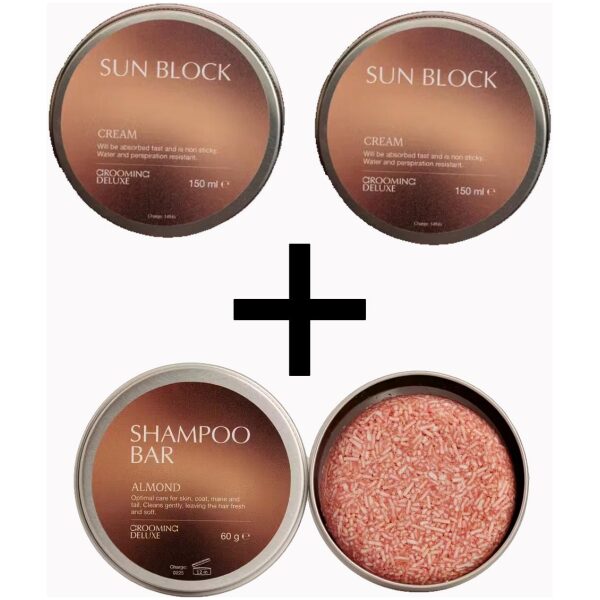 2 PACK SUN BLOCK + SHAMPO BAR