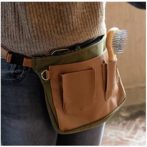 Grooming de luxe plaiting waist canvas bag